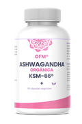 Ashwagandha KSM-66 OFM extracto de raíz ecológico 600 mg 90 cápsulas