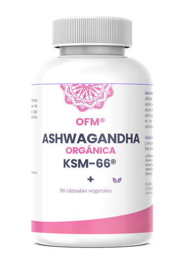 Extracto Orgánico de Raíz de Ashwagandha KSM-66® · 600 mg · 90 cápsulas