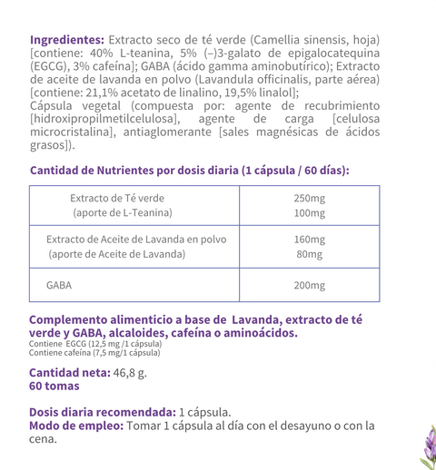 Lavanda con L-Teanina y GABA OFM