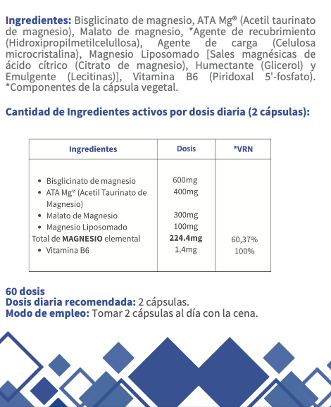 Mag4nesio OFM®. Magnesio. 120 Cápsulas