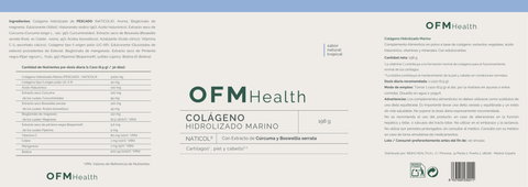 Colágeno Marino NATICOL® con Cúrcuma y Boswellia · OFM® · 198 g