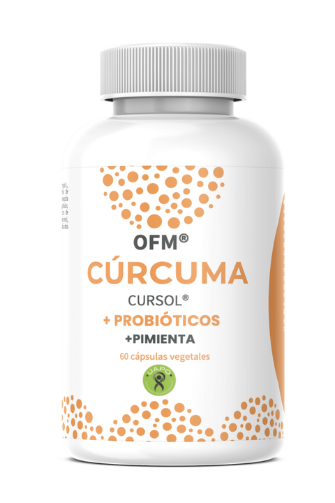 Extracto de Cúrcuma Cursol® +Mix Probióticos+ Pimienta. 60 Cápsulas